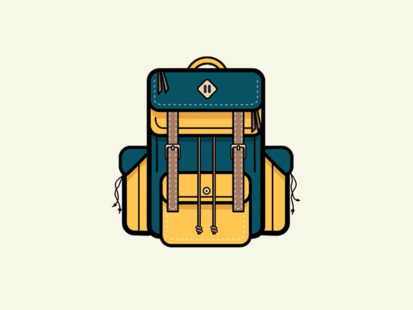 Camping Backpack Animation